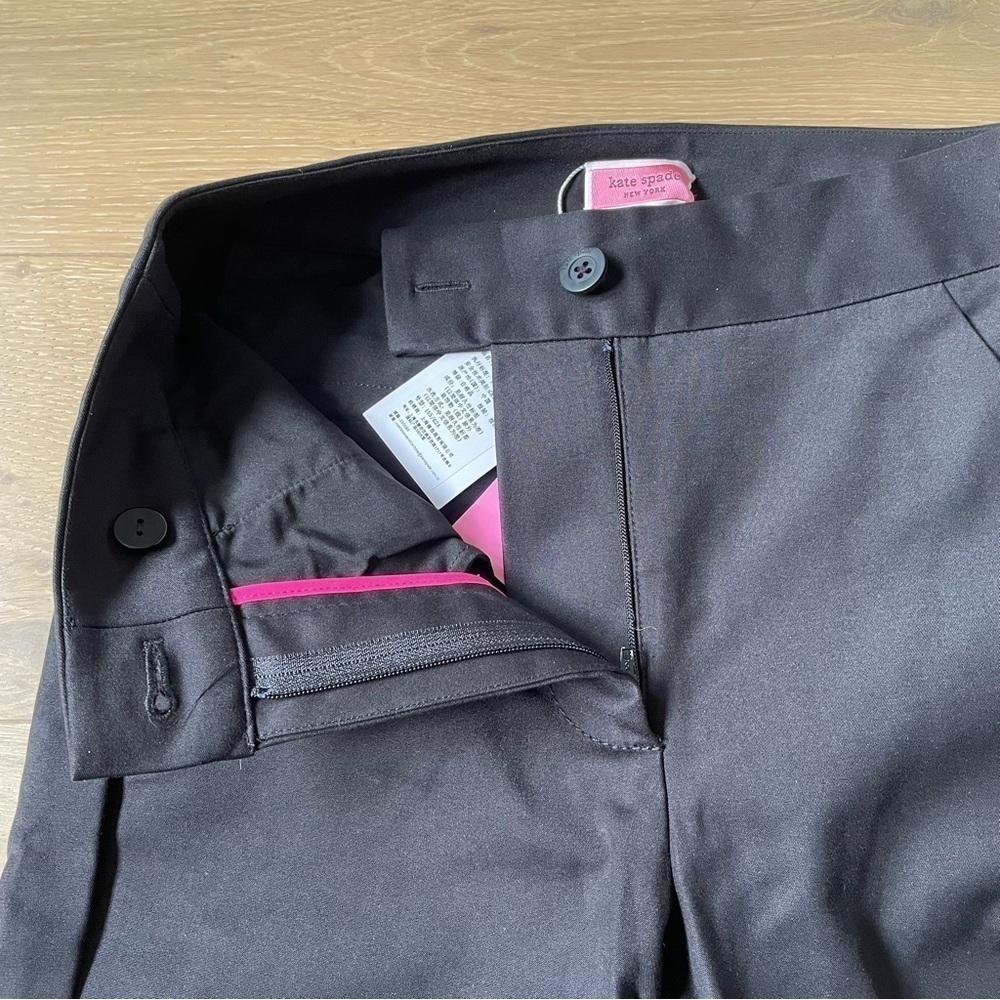 NWT Kate Spade Mainline Stretch Twill Dress Straight Crop Pant with Slits on Hem - Picture 9 of 11